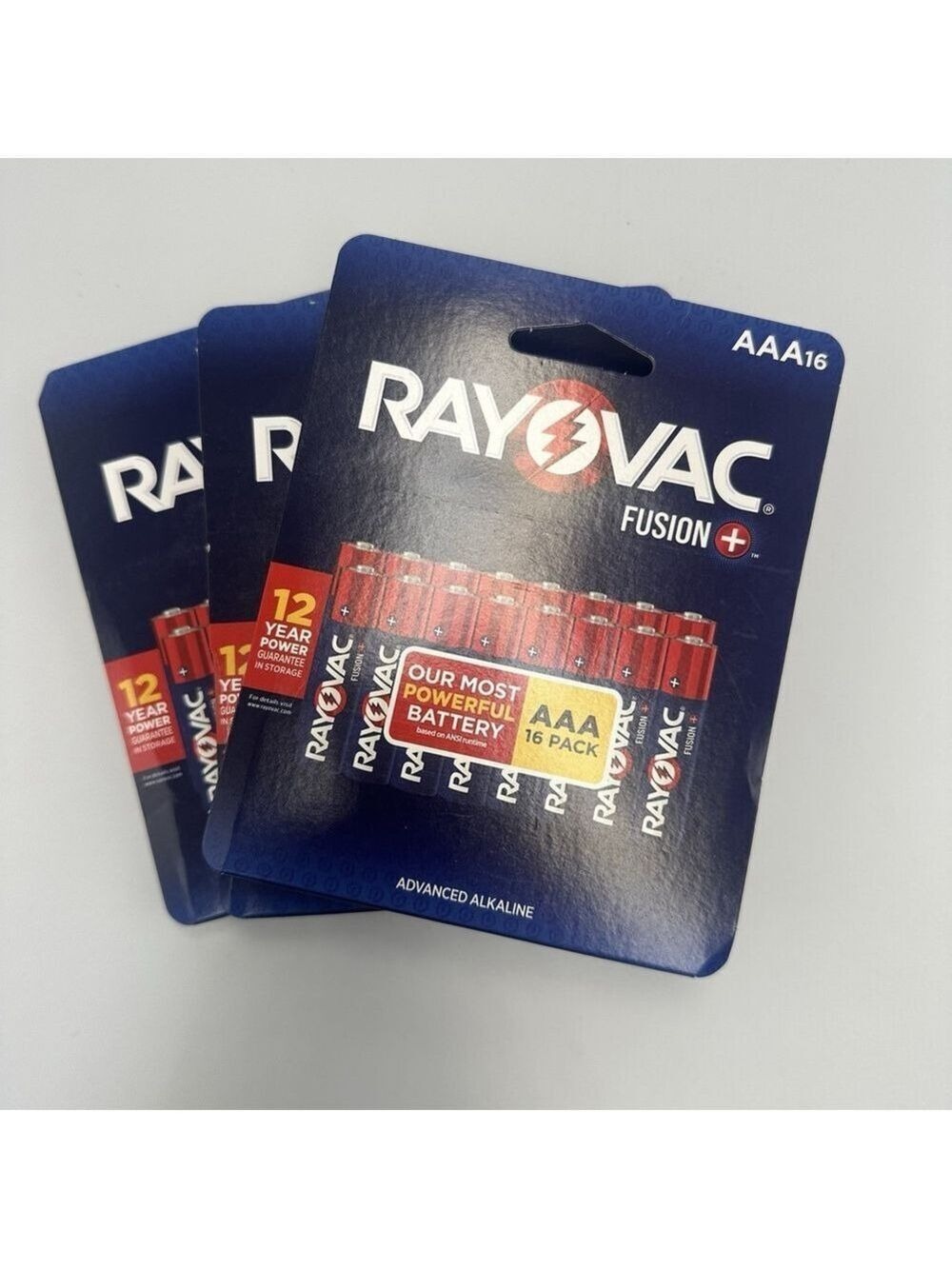 48 Rayovac AAA Fusion + Advanced Alkaline Batteries - 3 X 16 Packs Exp12/2036